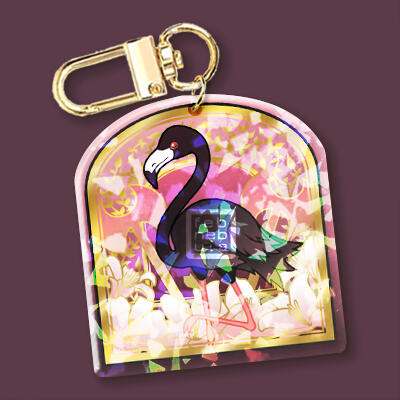 Black Flamingo Trinket 2in