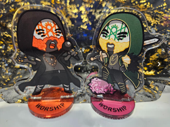 Red Stand - Green Stand 3in